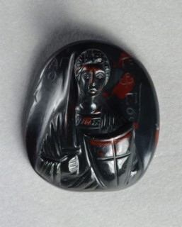 Bloodstone Cameo with Saint George, 1000-1100. Byzantium, Contantinople, Byzantine period, 11th