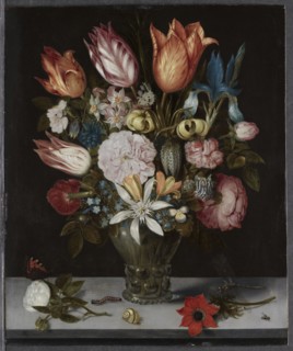 Flowers in a Glass, 1606. Ambrosius Bosschaert (Dutch, 1573-1621). Oil on copper; framed: 60.3 x 52