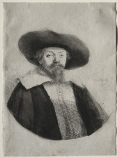 Samuel Manasseh Ben Israel, 1636. Rembrandt van Rijn (Dutch, 1606-1669). Etching with surface tone;