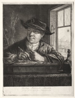 Self-Portrait. Georg Friedrich Schmidt (German, 1712-1775). Etching and drypoint
