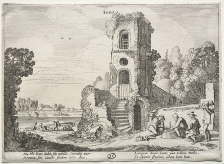 The Twelve Months: June. Jan van de Velde (Dutch, 1620-1662). Etching