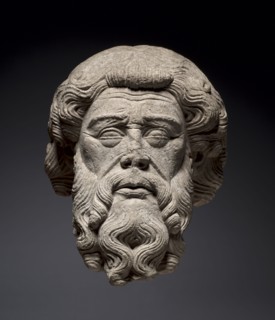 Head of an Apostle, c. 1325-1350. Southwestern France, Toulouse?, 14th century. Limestone, with