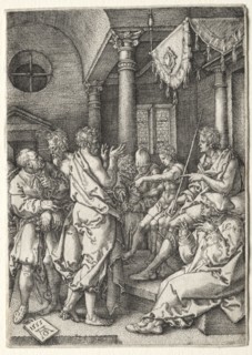 The Story of Susanna: Daniel Cross-Examining the Elders. Heinrich Aldegrever (German, 1502-1555/61)