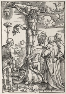 Christ on the Cross with Mary, St. John, Mary Magdalen and St. Stephen, 1505. Hans Baldung (German,