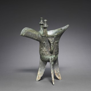 Wine Cups (Jue), c. 1200 BC. China, late Shang dynasty (c.1600-c.1046 BC). Bronze; overall: 22.7 x