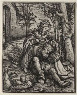 Samson and Delilah, 1519. Hans Burgkmair (German, 1473-1531). Woodcut