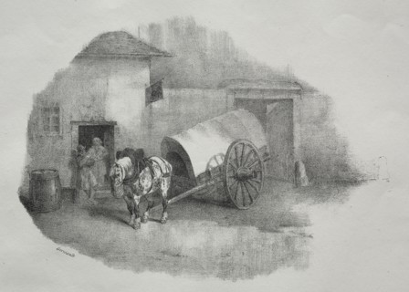 Cheval de charrette sorti des limons. Théodore Géricault (French, 1791-1824). Lithograph