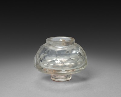 Inkwell (bottle), 1825-1850. England or America, 19th century. Gilt bronze and glass; overall: 7 x