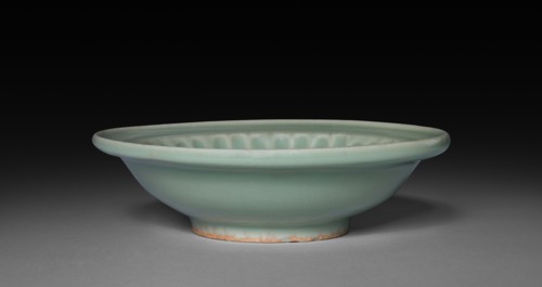Plate:  Longquan Ware, 13th-14th Century. China, Southern Song dynasty (1127-1279). Glazed