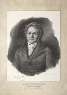 Aloys Senefelder. Franz Seraph Hanfstaengl (German, 1804-1877). Lithograph