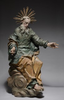 God the Father, c. 1760. Johann Peter Schwanthaler (Austrian, 1720-1795). Painted and gilded wood;