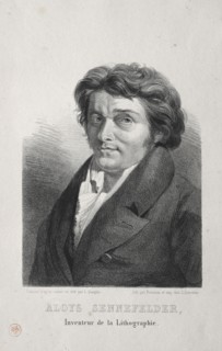 Aloys Senefelder. Lorenzo II Quaglio (German, 1793-1869). Lithograph