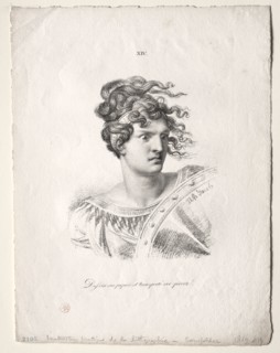 L'art de la lithographie: Head of an Amazon. Alois Senefelder (German, 1771-1834). Lithograph