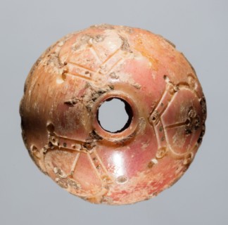 Spindle Whorl, 700s - 900s. Iran, early Islamic period, 8th - 10th century. Bone, incised; overall: