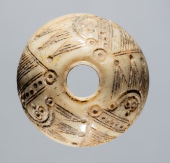 Spindle Whorl, 700s - 900s. Iran, early Islamic period, 8th - 10th century. Bone, incised; overall: