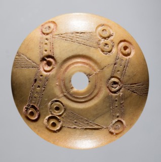 Spindle Whorl, 700s - 900s. Iran, early Islamic period, 8th - 10th century. Bone, incised; overall: