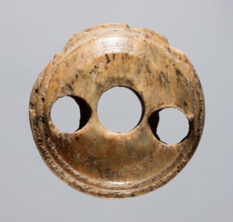 Spindle Whorl, 700s - 900s. Iran, early Islamic period, 8th - 10th century. Bone, incised; overall:
