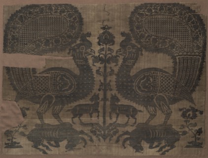 Fragment, 1003. Iran or Iraq, Buyid period, early 11th century. Lampas weave, silk; overall: 71.1 x
