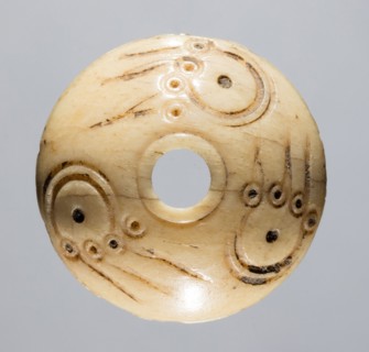 Spindle Whorl, 700s - 900s. Iran, early Islamic period, 8th - 10th century. Bone, incised; overall: