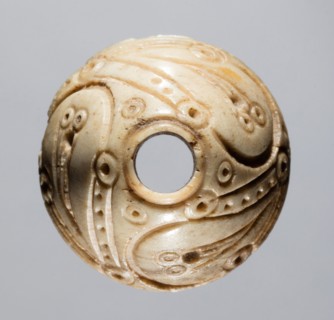 Spindle Whorl, 700s - 900s. Iran, early Islamic period, 8th - 10th century. Bone, incised; overall: