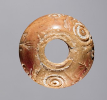 Spindle Whorl, 700s - 900s. Iran, early Islamic period, 8th - 10th century. Bone, incised; overall: