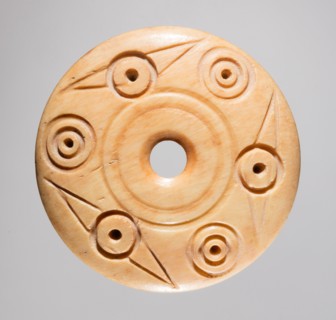 Spindle Whorl, 700s - 900s. Iran, early Islamic period, 8th - 10th century. Bone, incised; overall:
