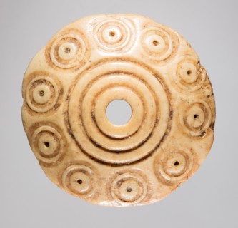 Spindle Whorl, 700s - 900s. Iran, early Islamic period, 8th - 10th century. Bone, incised; overall:
