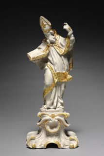 Bishop Saint Statuette Pair, c. 1740-1750. Attributed to Ferdinand Dietz (German, 1708-1777).