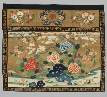 Table Hanging, 1700s - 1800s. China, Qing Dynasty (1644-1912). Tapestry weave, slit joins; silk and