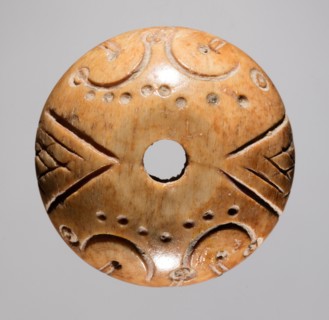 Spindle Whorl, 700s - 900s. Iran, early Islamic period, 8th - 10th century. Bone, incised; overall: