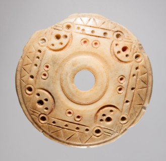 Spindle Whorl, 700s - 900s. Iran, early Islamic period, 8th - 10th century. Bone, incised; overall: