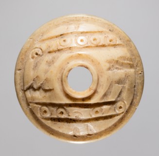 Spindle Whorl, 700s - 900s. Iran, early Islamic period, 8th - 10th century. Bone, incised; overall:
