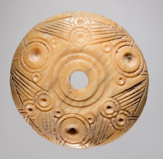 Spindle Whorl, 700s - 900s. Iran, early Islamic period, 8th - 10th century. Bone, incised; overall: