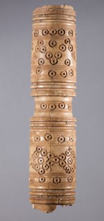 Hollow Tube, 700s - 900s. Iran, early Islamic period, 8th - 10th century. Bone, incised; overall: 9