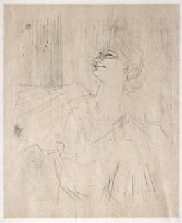 Yvette Guilbert:  à Ménilmontant, de Bruant, 1898. Henri de Toulouse-Lautrec (French, 1864-1901).