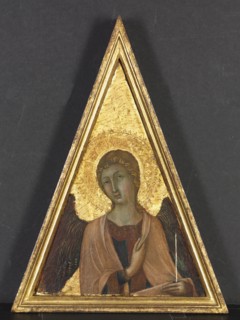 Pinnacle with Angel, c. 1340. Circle of Niccolò di Segna (Italian). Tempera and gold on wood;