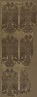 Textile, c. 1000. Iran, Buyid period, 11th century. Lampas weave, silk; overall: 171 x 65 cm (67