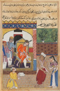 Page from Tales of a Parrot (Tuti-nama): Thirty-fifth night: The magician, disguised as a Brahman,