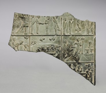 Fragment of an Icon with Scenes from Christ's Passion, 1100s. Byzantium, Byzantine period, 12th