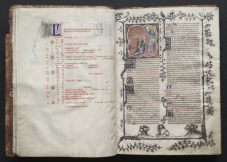 The Gotha Missal:  Fol. 10v, Text, c. 1375. And workshop Master of the Boqueteaux (French). Ink,
