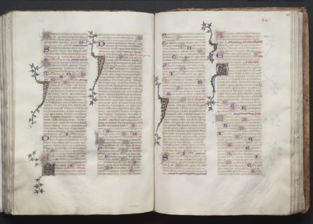 The Gotha Missal:  Fol. 104v, Text, c. 1375. And workshop Master of the Boqueteaux (French). Ink,
