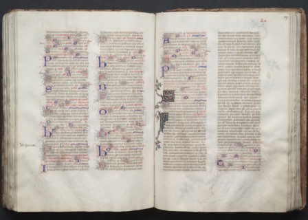 The Gotha Missal:  Fol. 106v, Text, c. 1375. And workshop Master of the Boqueteaux (French). Ink,