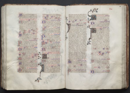The Gotha Missal:  Fol. 111r, Text, c. 1375. And workshop Master of the Boqueteaux (French). Ink,
