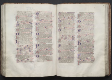 The Gotha Missal:  Fol. 112r, Text, c. 1375. And workshop Master of the Boqueteaux (French). Ink,