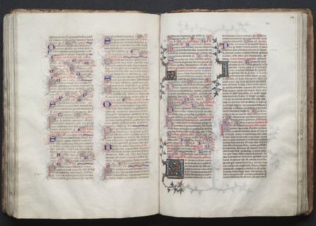 The Gotha Missal:  Fol. 113r, Text, c. 1375. And workshop Master of the Boqueteaux (French). Ink,