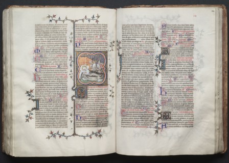 The Gotha Missal:  Fol. 114r, Text, c. 1375. And workshop Master of the Boqueteaux (French). Ink,