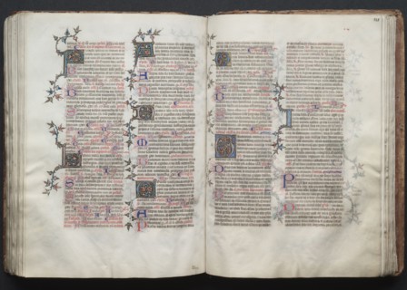 The Gotha Missal:  Fol. 120v, Text, c. 1375. And workshop Master of the Boqueteaux (French). Ink,