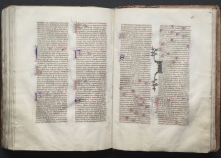 The Gotha Missal:  Fol. 133r, Text, c. 1375. And workshop Master of the Boqueteaux (French). Ink,