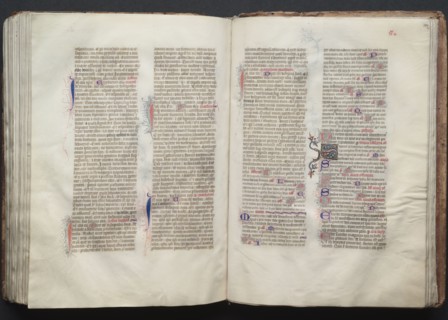 The Gotha Missal:  Fol. 134r, Text, c. 1375. And workshop Master of the Boqueteaux (French). Ink,