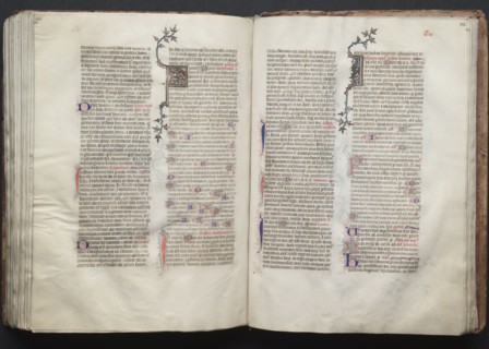 The Gotha Missal:  Fol. 135r, Text, c. 1375. And workshop Master of the Boqueteaux (French). Ink,